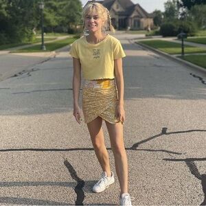 Free People She’s Something Else Printed Mini Skirt